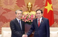 Chủ tịch Quốc hội Trần Thanh Mẫn tiếp Đại sứ Trung Quốc tại Việt Nam Hùng Ba. (Ảnh: Thống Nhất/TTXVN)