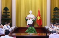 Chủ tịch nước Tô Lâm, Trưởng Ban Chỉ đạo Cải cách Tư pháp Trung ương phát biểu tại cuộc họp của Ban Chỉ đạo, diễn ra vào cuối tháng 7 vừa qua. (Ảnh: TTXVN)