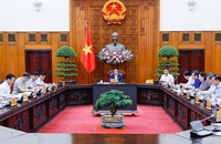 Thủ tướng Chính phủ Phạm Minh Chính chủ trì phiên họp Ban Chỉ đạo rà soát, xử lý vướng mắc trong hệ thống VBQPPL. (ảnh: VGP)