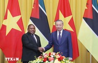 Tổng Bí thư, Chủ tịch nước Tô Lâm và Tổng thống Mozambique Filipe Jacinto Nyusi. (Ảnh: TTXVN)