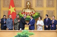 Thủ tướng Phạm Minh Chính tiếp Hội đồng Tư vấn Kinh doanh ASEAN (ASEAN BAC). Ảnh: Dương Giang/TTXVN.