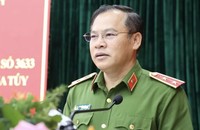 Trung tướng Nguyễn Văn Long - Thứ trưởng Bộ Công an phát biểu tại Hội nghị giao ban Ban Chỉ đạo phương án nghiệp vụ số 3633 về phòng ngừa, đấu tranh với tội phạm ma túy trên tuyến Tây Nam.