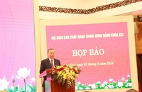 Tổng Bí thư, Chủ tịch nước Tô Lâm phát biểu tại buổi họp báo sáng 3/8, ngay sau Hội nghị BCH Trung ương Đảng Khóa XIII. Ảnh: Vân Anh.