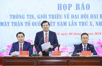 Ông Nguyễn Hữu Dũng, Phó Chủ tịch UBTƯ MTTQ Việt Nam thông tin về những điểm mới của Đại hội. Ảnh- PV