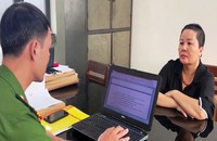Nguyễn Thị Ánh Hồng tại Cơ quan Công an.