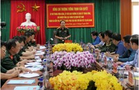 Thượng tướng Trịnh Văn Quyết kiểm tra công tác khắc phục hậu quả thiên tai tại Hà Giang