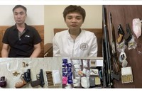 Đối tượng Lê Anh Thắng và Nguyễn Thị Lan cùng tang vật bị thu giữ (Ảnh: CATH).