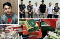 Nguyễn Văn Hưng (X) và các đối tượng trong đường dây sản xuất, mua bán thuốc tân dược giả (Ảnh: CATH).