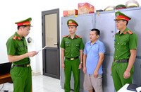 Đỗ Khắc Hải tại cơ quan điều tra. Ảnh: CAHT