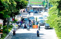 Một chốt kiểm soát dịch bệnh trong nội thành Hà Nội.