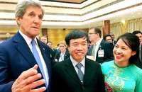 Ông Trường cùng một chính trị gia nổi tiếng thế giới.