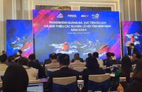 Toàn cảnh chương trình "Roadshow quảng bá, xúc tiến du lịch và giới thiệu các sự kiện, lễ hội tỉnh Bình Định năm 2024" tại Hà Nội.
