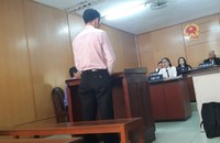 Bị cáo Huyền tại phiên tòa