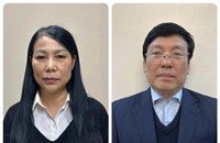 Bị can Hoàng Thị Thúy Lan và bị can Lê Duy Thành.