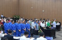 Các bị cáo tại tòa.