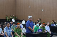 Các bị cáo tại tòa.