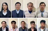 Một số bị cáo trong vụ án.
