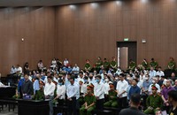 Các bị cáo tại tòa.