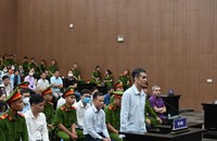 Các bị cáo tại tòa.