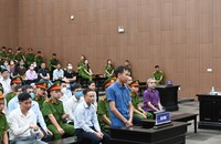 Các bị cáo tại tòa.