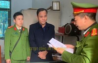 Cơ quan Cảnh sát điều tra công bố các Quyết định và Lệnh đối với Nguyễn Văn Bút (Ảnh: Công an tỉnh Thái Bình)
