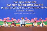 Chủ tịch Quốc hội Trần Thanh Mẫn gặp mặt các cơ quan báo chí