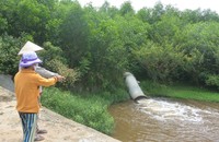 Vị trí cống người dân nghi ngờ Nhà máy cồn Đại Tân lợi dụng trời mưa để xả thải chưa xử lý ra môi trường