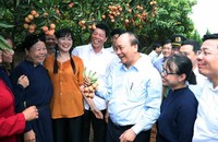 Tháng 6/2020, Thủ tướng Nguyễn Xuân Phúc thăm “Vườn quả Bác Hồ” (tiền thân là “Rừng cây Bác Hồ” hình thành vào năm 1970) tại xã Quý Sơn, huyện Lục Ngạn, tỉnh Bắc Giang. (Ảnh: VGP)