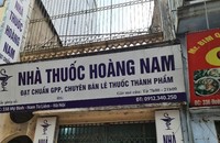 Nhà thuốc Hoàng Nam - số 338 đường Mỹ Đình chưa có giấy chứng nhận đủ điều kiện kinh doanh dược.