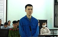 Bị cáo Phạm Trung Anh tại phiên tòa.