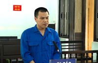 Bị cáo Nguyễn Văn Lưu tại phiên tòa xét xử vào ngày 14/5.