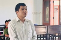 Bị cáo Nguyễn Quốc Tiến tại phiên tòa.