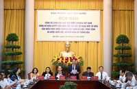 Phó Chủ nhiệm Văn phòng Chủ tịch nước Phạm Thanh Hà phát biểu tại họp báo.