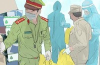 Cảm động bộ tranh tri ân những người hùng “áo trắng” của sinh viên Đà Nẵng trong tâm dịch Covid
