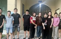 Các đối tượng bị Cơ quan Công an huyện Kỳ Anh khởi tố tội đánh bạc. (Ảnh: CACC)