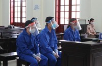 Ba bị cáo tại phiên tòa.