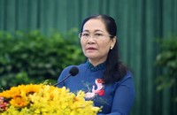 Chủ tịch HĐND Thành phố Nguyễn Thị Lệ phát biểu khai mạc kỳ họp thứ 22 HĐND TP HCM khóa X.