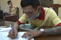 Cơ quan Công an làm việc, lập biên bản vi phạm đối với Lê Minh Thịnh.