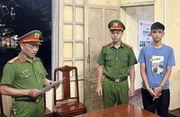 Trương Minh Khanh tại cơ quan Công an.