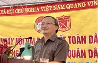 Tổng Giám đốc Đài Tiếng nói Việt Nam Đỗ Tiến Sỹ phát biểu tại ngày Hội.