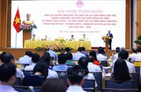 Thủ tướng Phạm Minh Chính phát biểu tại Hội nghị toàn quốc tổng kết Chương trình mục tiêu quốc gia xây dựng nông thôn mới. Ảnh: Dương Giang/TTXVN