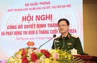 Trung tướng Nguyễn Văn Đức dự và phát biểu chỉ đạo.
