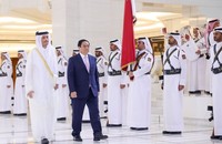 Qatar tổ chức trọng thể lễ đón chính thức Thủ tướng Phạm Minh Chính