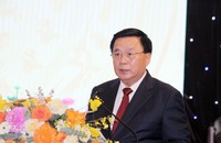 GS.TS. Nguyễn Xuân Thắng - Giám đốc Học viện Chính trị quốc gia Hồ Chí Minh phát biểu khai mạc hội thảo. Ảnh: Thiên Ý.