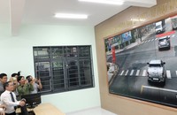 Trung tâm Điều hành camera giám sát giao thông, an ninh trật tự và xử lý vi phạm hành chính Công an huyện Phú Giáo. (Ảnh: baobinhduong.vn)