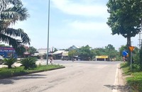 Giao lộ Võ Văn Kiệt và Minh Mạng là điểm cuối của dự án đường vành đai 3 TP Huế. (Ảnh: Thùy Nhung)