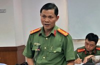 Thượng tá Nguyễn Thăng Long, Phó phòng Tham mưu Công an TP HCM. (Ảnh: Phương Thảo)
