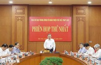 Tổng Bí thư Tô Lâm, Trưởng Ban Chỉ đạo Trung ương về hoàn thiện thể chế, pháp luật chủ trì phiên họp thứ nhất của Ban Chỉ đạo - Ảnh: TTXVN