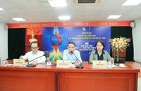 Ban tổ chức thông tin về Hội Báo toàn quốc năm 2025 và Giải Báo chí quốc gia lần thứ XIX. (Ảnh: Đình Trung)