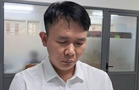Đối tượng Tài tại cơ quan công an. (Ảnh: Công an cung cấp)